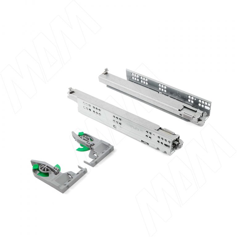 DYNAMOOV Tipmatic Комплект направляющих, 400 мм, ниж. крепления, полн. выдвижения, с толкателем и 1D креплениями