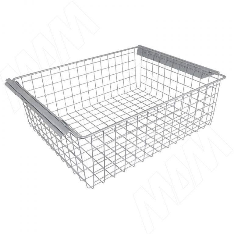 HOME SPACE сетчатая корзина, выдвижная, 550х450х190 мм, металлик