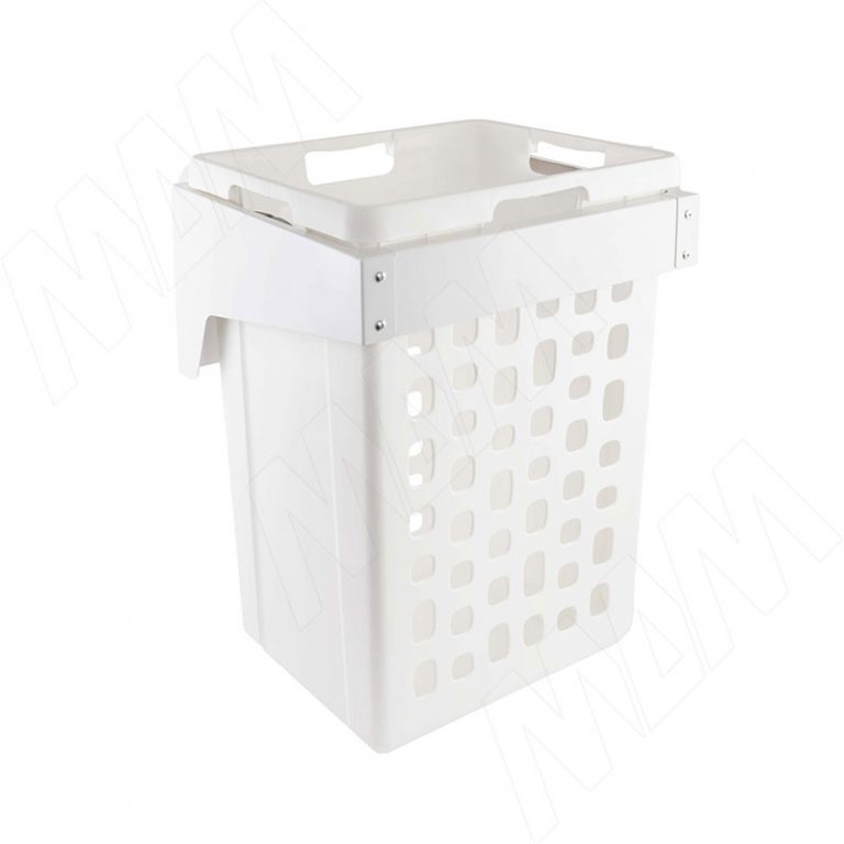 HAMPER LF45 Корзина для белья откидная, 1 емкость (48л), цвет белый
