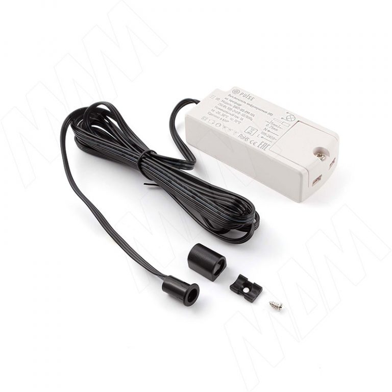 Выключатель инфракрасный (IR) на преграду, врезной, черный, 220V, 250W